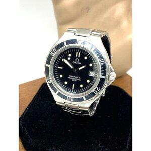 Omega Seamaster Men's Watch 396.1062 Swiss Quartz Vintage Diver Black Dial 36mm